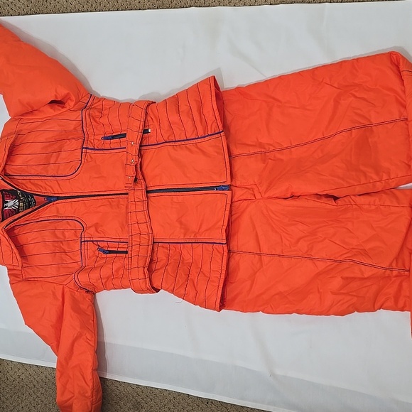 innsbruck Jackets & Blazers - Inssbruck Vintage, Bright Orange Quilted Jacket and Pants Set S